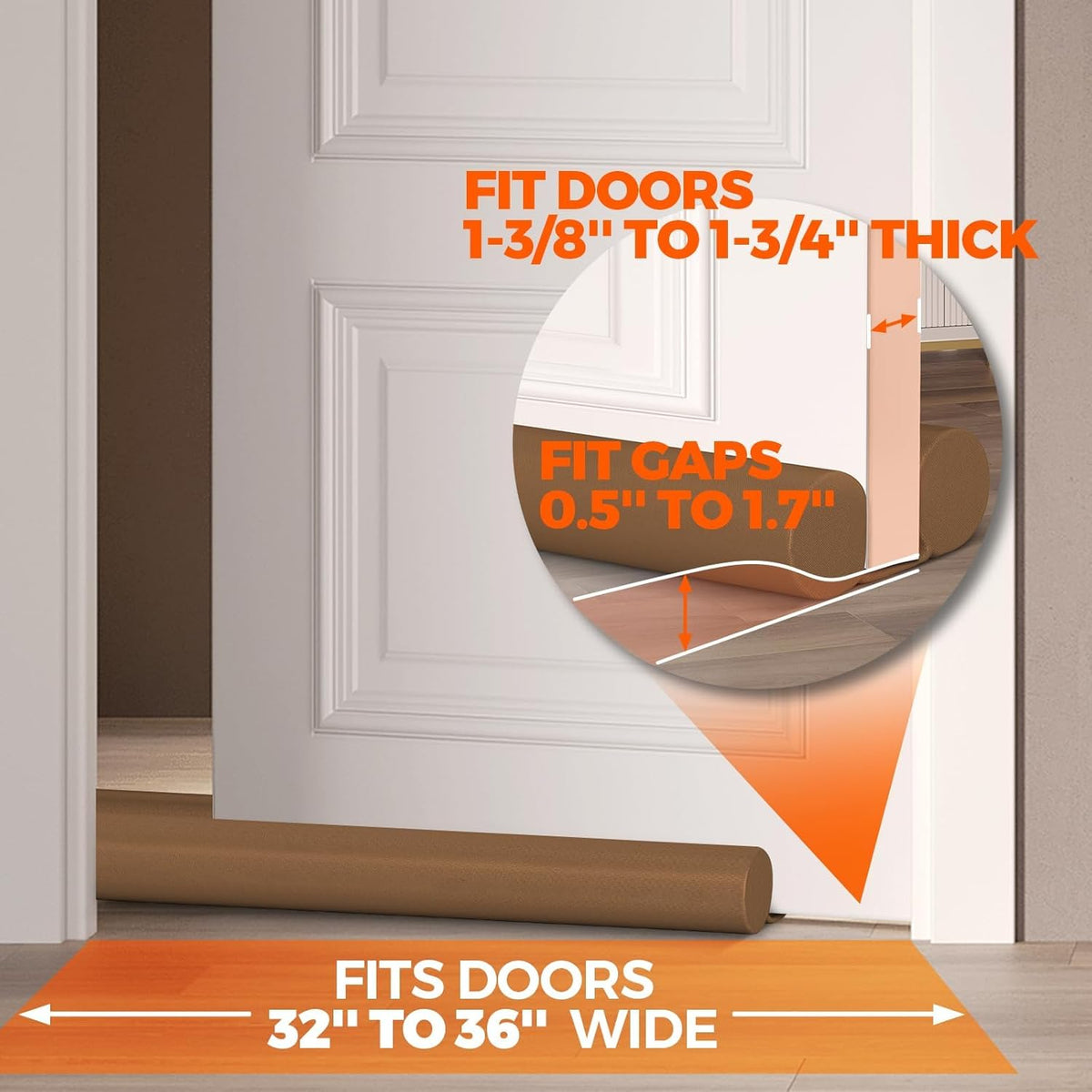 Two-Sided Door Draft Stopper (Pack of 4)