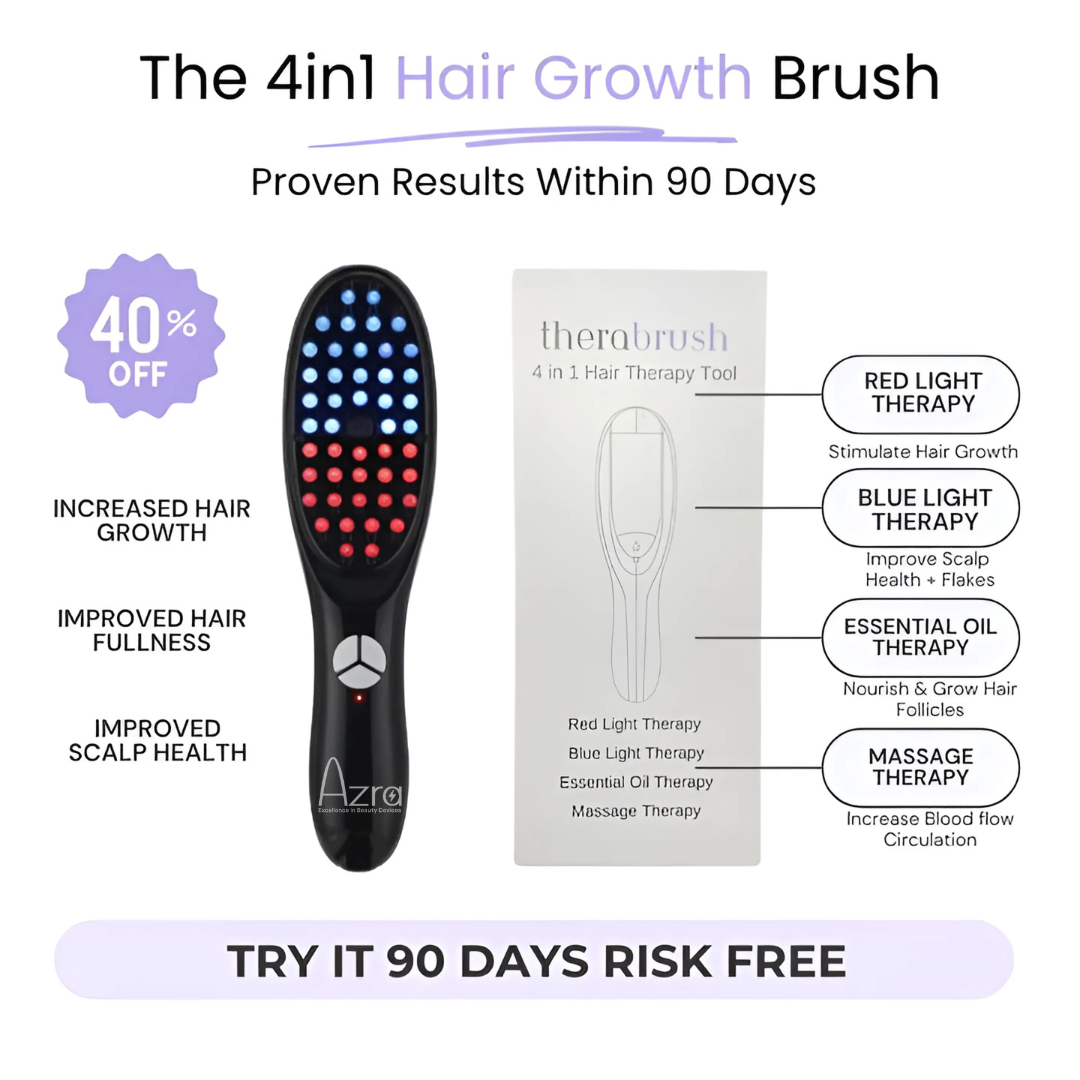 Hair Growth Brush with Steam & Vibration | Azra.pk