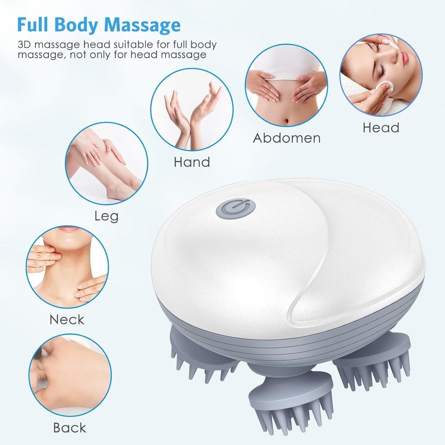 AZRA Rechargeable Scalp Massager with Red Light