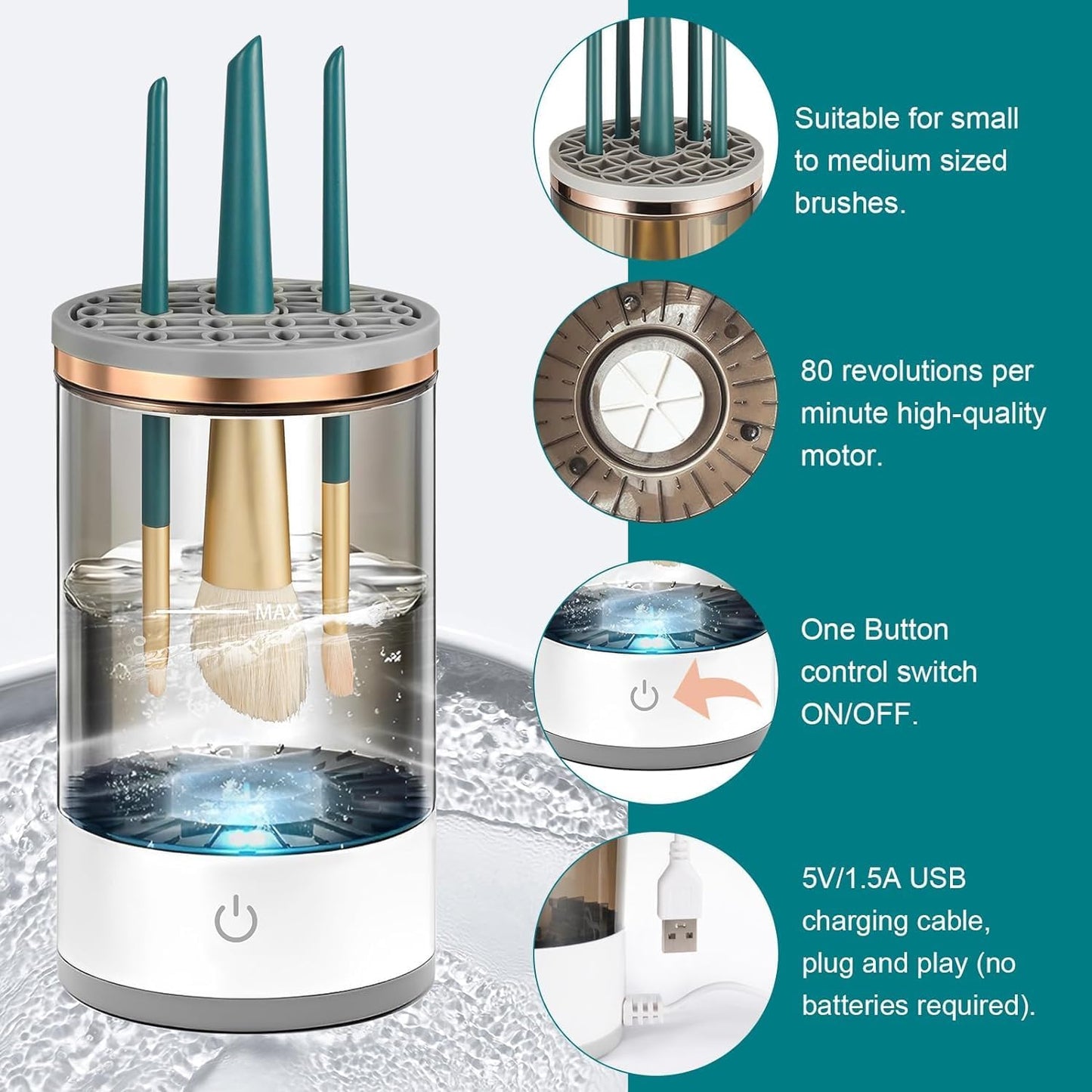 Azra Automatic Makeup Brush  Cleaner